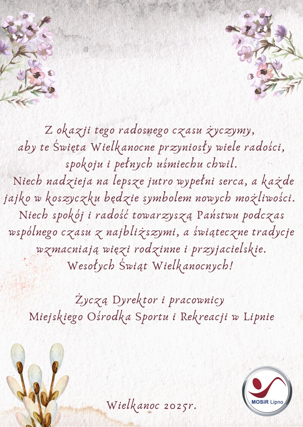 ŻYCZENIA WIELKANOCNE